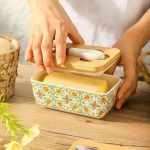 Butterdose Holz Keramik