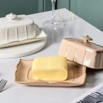 Butterdose Keramik Beige