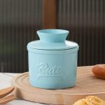 Butterdose Keramik Blau