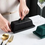 Butterdose Keramik Schwarz